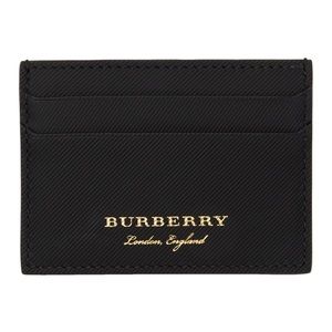 Burberry Black Sandon Trench Leather Card Case